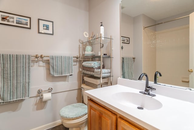 534 Lagrange St, West Lafayette, IN 47906 - bathroom with toilet, walk in shower, and vanity