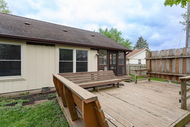 deck with fence