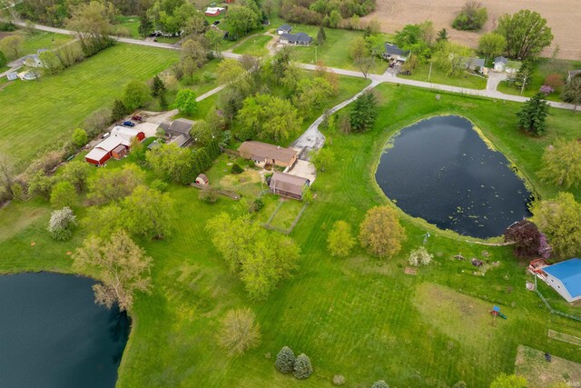 2877 County Road 36, Auburn, IN 46706 - drone / aerial view featuring a water view
