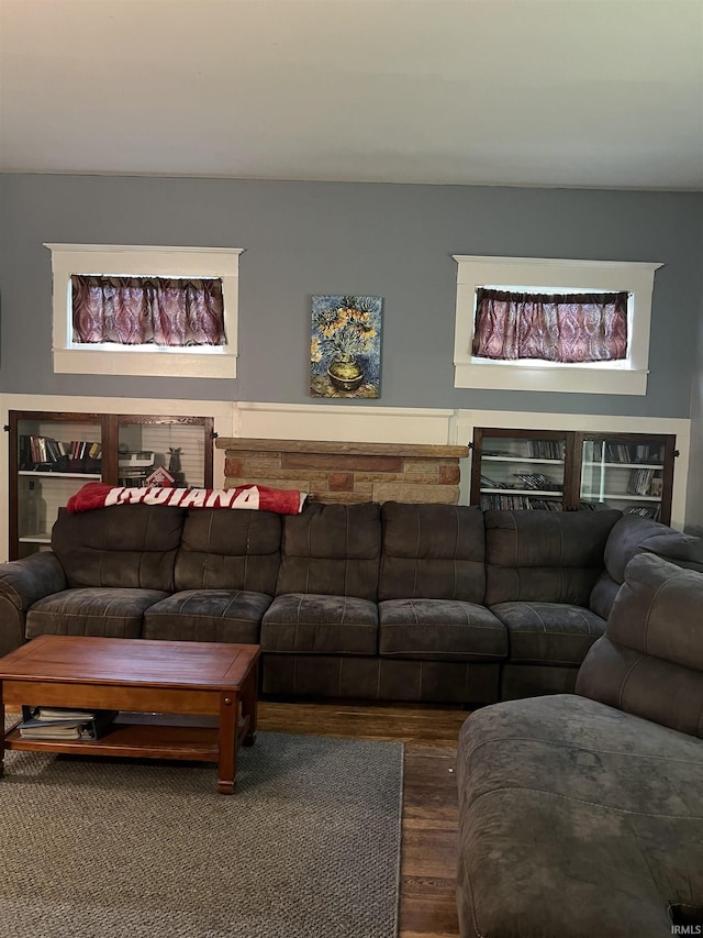 living room featuring wood finished floors