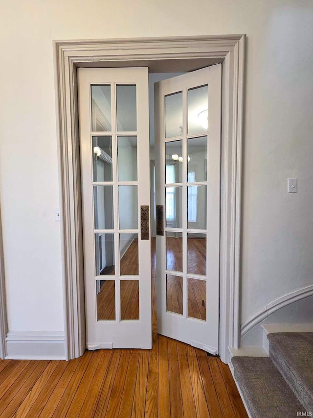 1106 E 5th St, Fowler, IN 47944 - interior details with french doors and wood finished floors