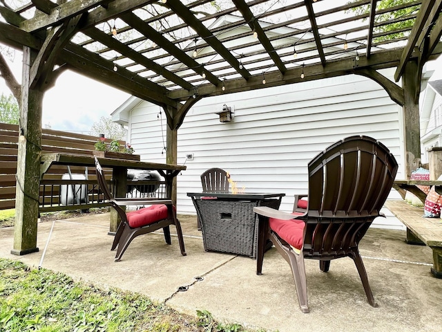 view of patio / terrace with a pergola