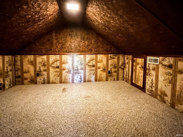 unfinished attic featuring visible vents