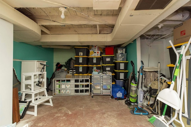 storage featuring visible vents