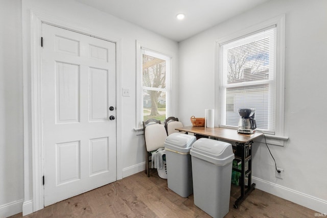 2819 Witchwood Dr, Fort Wayne, IN 46809 - interior space featuring baseboards, recessed lighting, and light wood-style floors