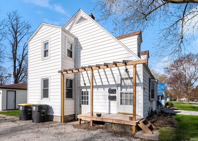 2819 Witchwood Dr, Fort Wayne, IN 46809 - rear view of property with a chimney