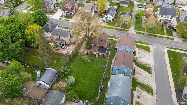bird's eye view with a residential view
