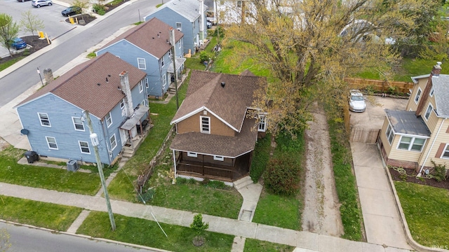 birds eye view of property featuring a residential view