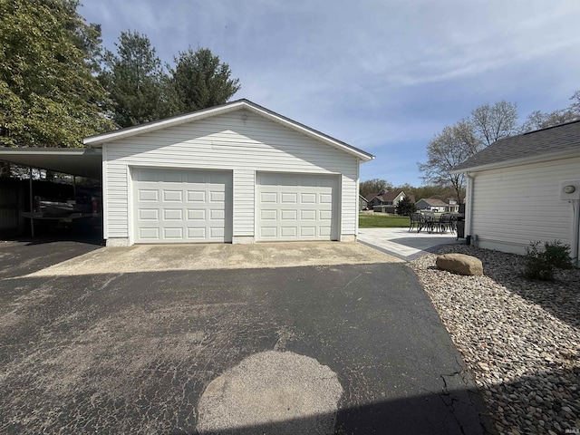 garage featuring a detached garage