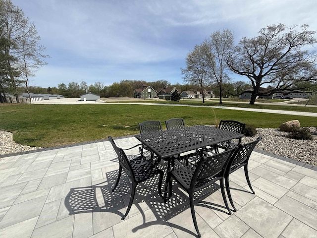 view of patio with outdoor dining space