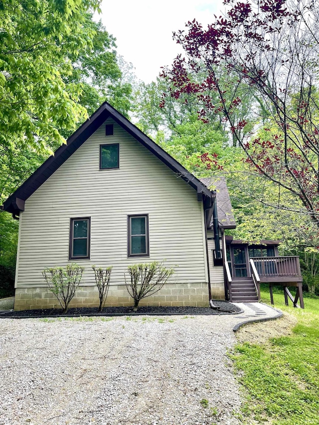 4970 S 700 W, Owensville, IN 47665 - view of side of property featuring a deck