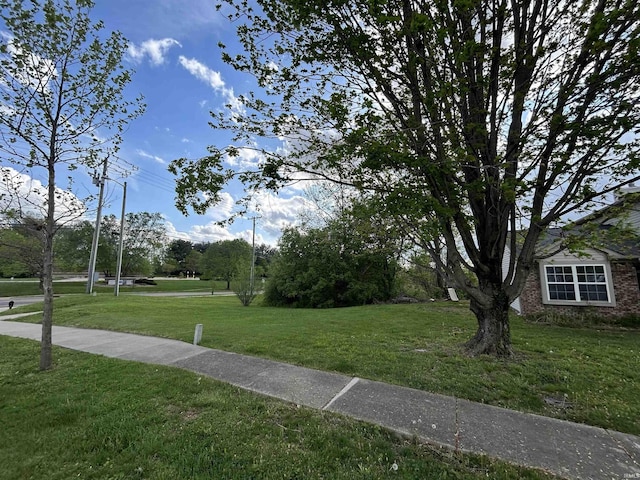 view of home's community featuring a yard