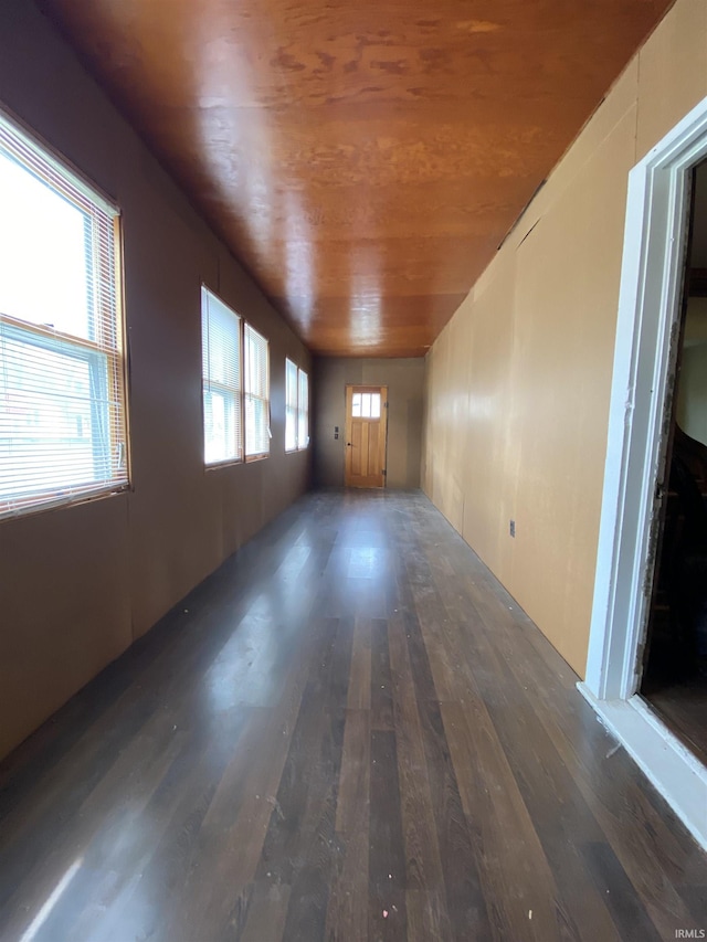 empty room featuring wood finished floors