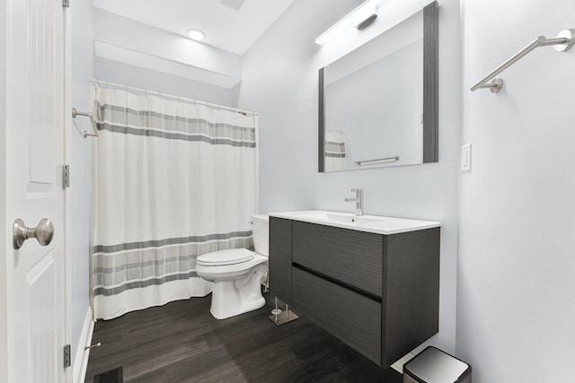 275 Ln 101 Hamilton Lk, Hamilton, IN 46742 - full bathroom featuring toilet, visible vents, wood finished floors, and vanity