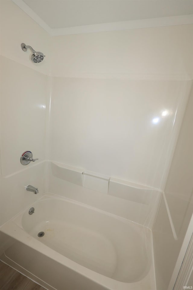 full bath featuring washtub / shower combination