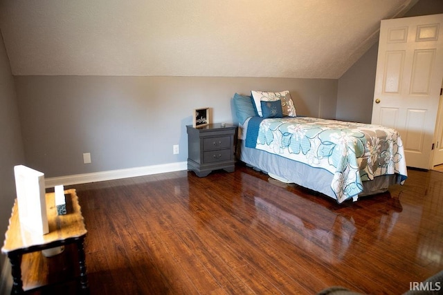 3701 Wethersfield Dr, Evansville, IN 47725 - bedroom with lofted ceiling, baseboards, and wood finished floors