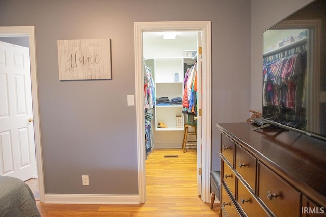 3701 Wethersfield Dr, Evansville, IN 47725 - hall with light wood finished floors and baseboards