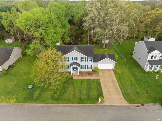 29930 Prairieview Farms Blvd, Elkhart, IN 46514 - aerial view featuring a wooded view