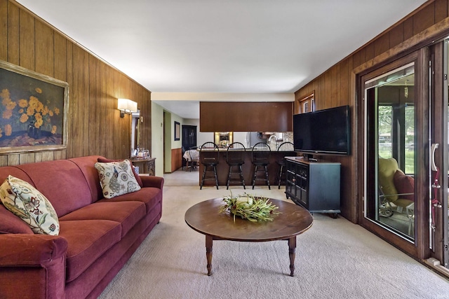 4231 N Conner Dr, Marion, IN 46952 - living area with wooden walls and light carpet