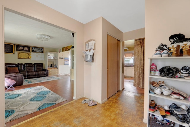 hall with baseboards