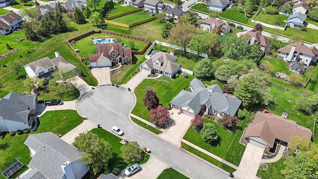 birds eye view of property featuring a residential view