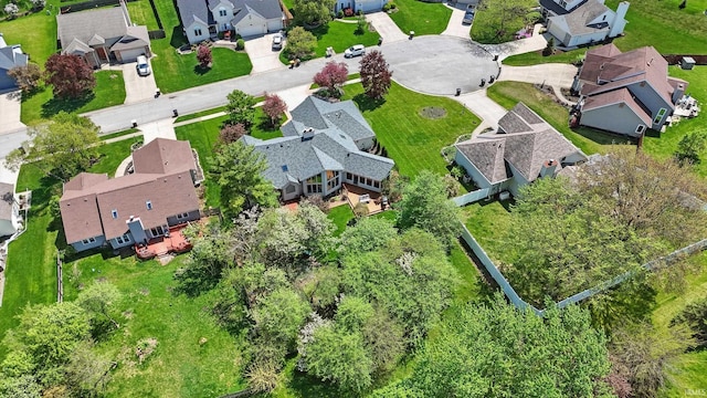 drone / aerial view with a residential view