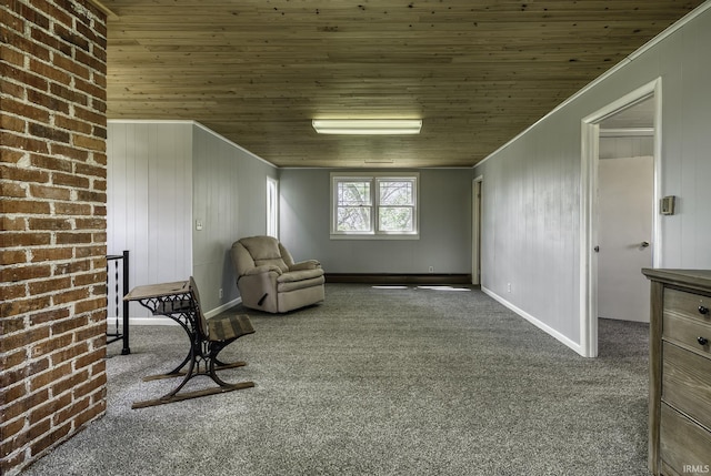 2165 S 625 W, South Whitley, IN 46787 - sitting room with baseboards, carpet flooring, and ornamental molding