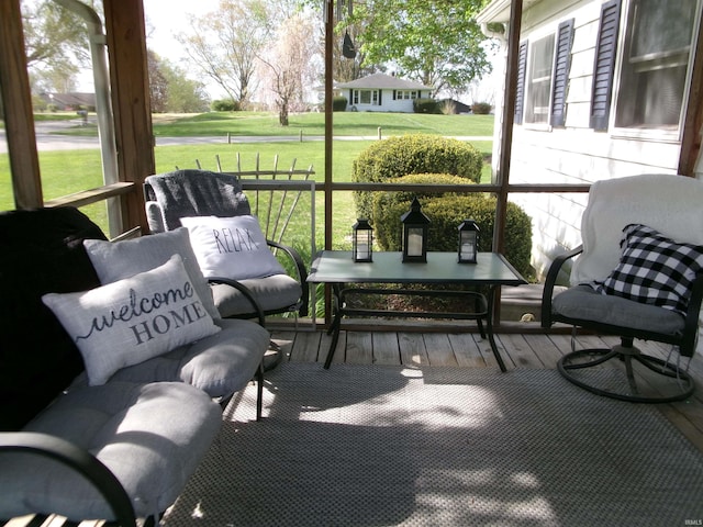 view of sunroom