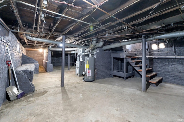 1820 W Main St, Fort Wayne, IN 46808 - unfinished basement featuring stairs and water heater