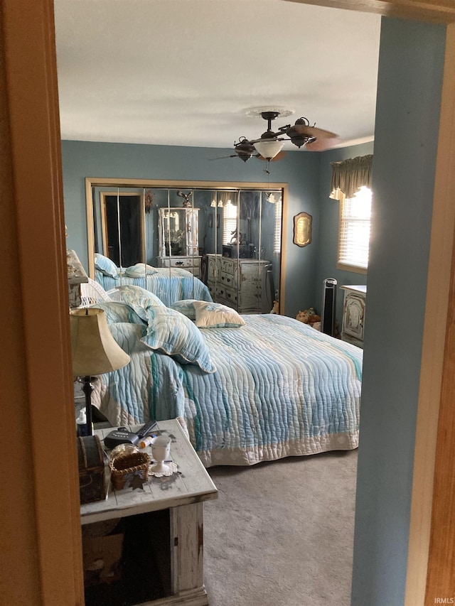 321 S Court St, Sullivan, IN 47882 - bedroom with carpet flooring and ceiling fan