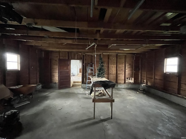 below grade area with a garage