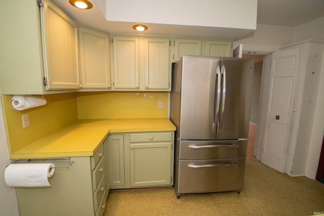 113 W N Shore Dr, South Bend, IN 46617 - kitchen with light countertops and freestanding refrigerator