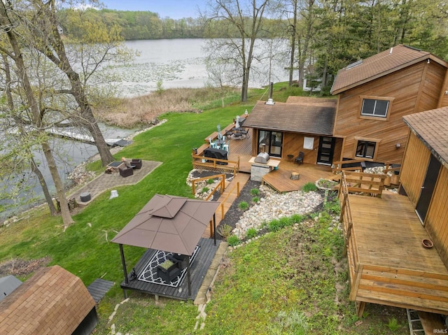 15860 Cook Lake Trl, Plymouth, IN 46563 - birds eye view of property with a water view