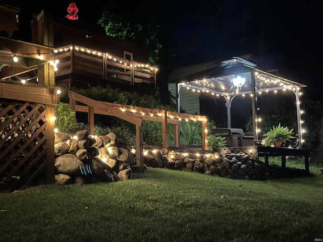 15860 Cook Lake Trl, Plymouth, IN 46563 - view of yard at night