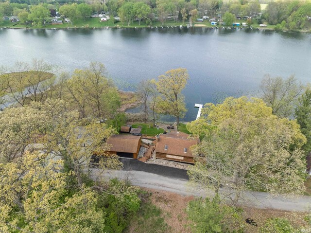 15860 Cook Lake Trl, Plymouth, IN 46563 - drone / aerial view with a water view