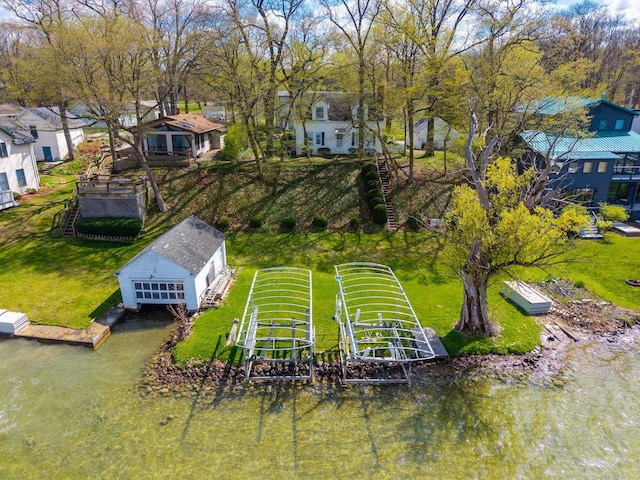 drone / aerial view featuring a residential view