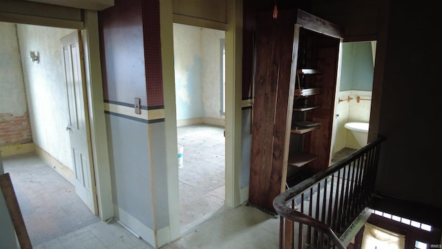 corridor featuring tile patterned floors