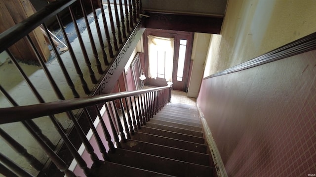 view of stairway