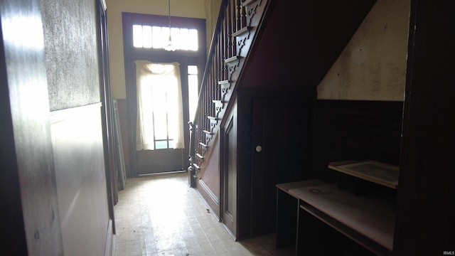 mudroom with light floors