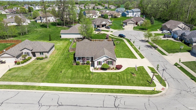 birds eye view of property featuring a residential view