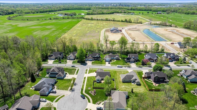 aerial view with a residential view