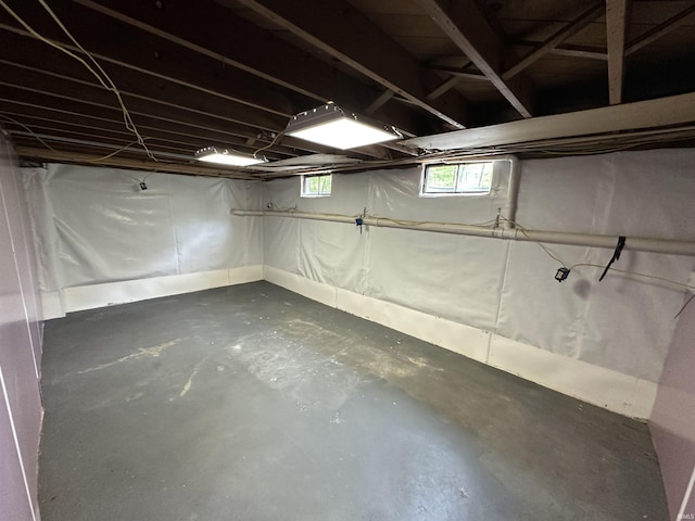 view of basement