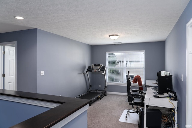 5138 Indigo Ave, Lafayette, IN 47909 - carpeted home office featuring baseboards and a textured ceiling