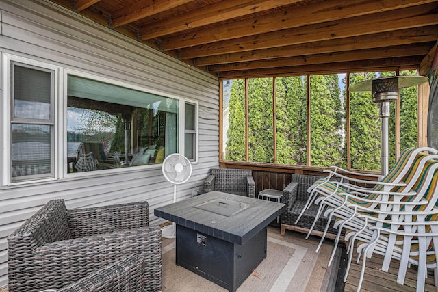 exterior space with outdoor lounge area
