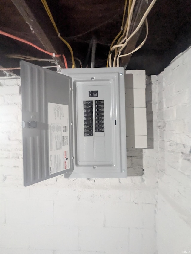utility room featuring electric panel