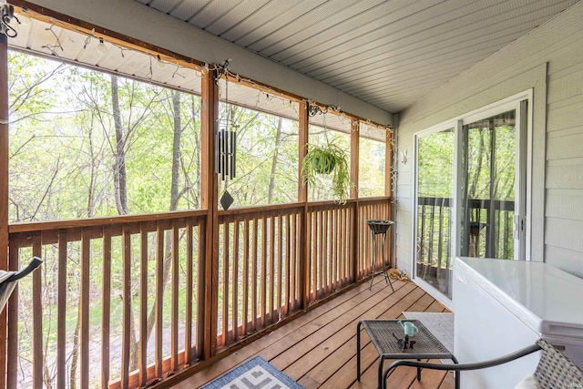 view of sunroom / solarium
