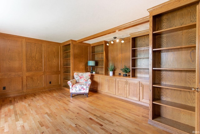 unfurnished room featuring light wood-style floors
