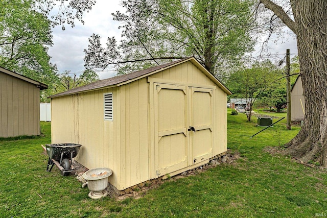 view of shed