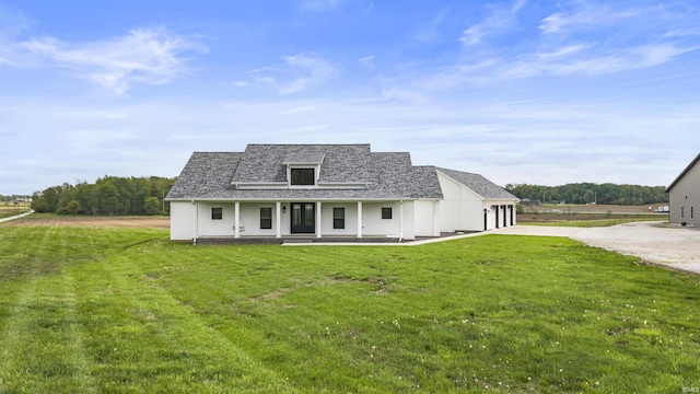 11499 W Nobles Chapel Rd, Elberfeld, IN 47613 - view of front of property featuring concrete driveway, a front yard, covered porch, and a garage