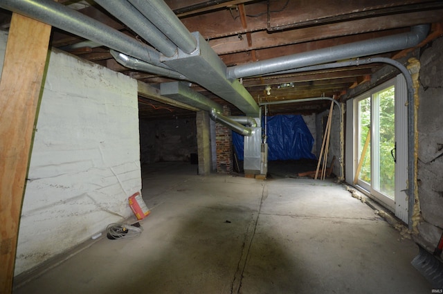 view of basement